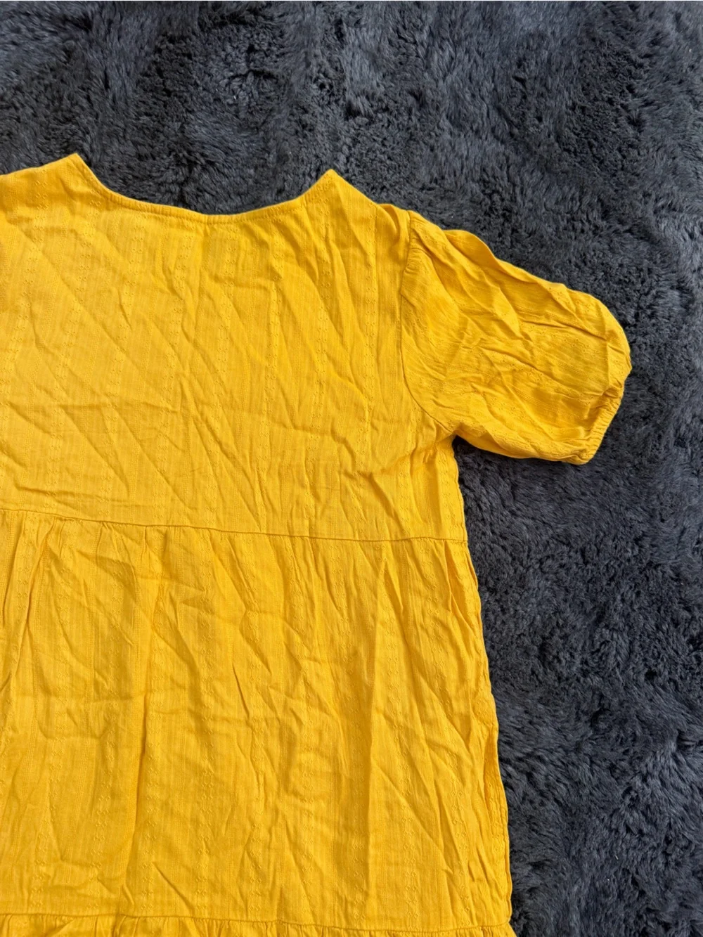 Old Navy Yellow Button-Front Eyelet Girls' Dress Size L 10/12